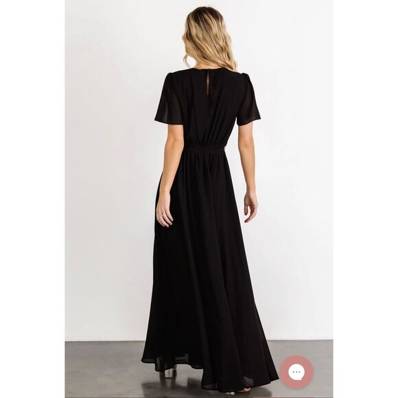 Baltic Born Naomi Short Sleeve Maxi Dress Black Size L NWT - Picture 2 of 8